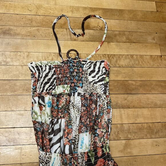 Grass Collection Dress Women’s Size Medium Off Shoulder Maxi Fit N Flare Floral - Picture 5 of 12